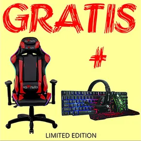 Gaming Stuhl Red Fighter C8, schwarz/rot, + Set 4in1 CM370 PROMO, RGB-Beleuchtung